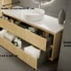 Mueble de baño madera maciza con encimera solid surface Bruntec Alpes 19 Croquis 4