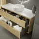 Mueble de baño madera maciza con encimera solid surface Bruntec Alpes 19 Detalle 2