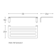 Toallero estante de baño Cosmic Line Croquis 3