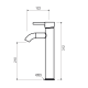 Grifo de lavabo Lluvibath Cronos Croquis 1