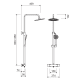 Conjunto de ducha Lluvibath Pipe Croquis 2