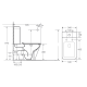 Pack inodoro a suelo + cisterna + bidé Bruntec NEW París Croquis 8