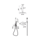 Conjunto de ducha empotrado de Imex Génova Croquis 5