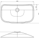 Lavabo sobre encimera fondo reducido 36 cm Visobath Baltik Croquis 1