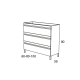 Mueble de baño fondo reducido 39 cm Avila dos Natalia Croquis 6