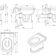 Pack inodoro + cisterna empotrada Unisan Sanindusa Vintage Croquis 4
