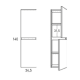 Columna de baño de Viso Box Croquis 11