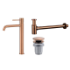 Pack Grifo de lavabo caño alto Imex Monza + Válvula click-clack + Sifón visto redondo Principal 4