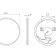 Espejo de baño con luz LED Ledimex Londres Croquis 11