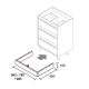 Conjunto mueble de baño Salgar Attila Croquis 14