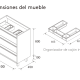 Conjunto mueble de baño Salgar Attila Croquis 11