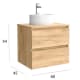 Mueble de baño para lavabo sobre encimera Salgar Bequia nórdico Detalle 7