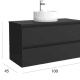 Mueble de baño para lavabo sobre encimera Salgar Bequia nórdico Detalle 9