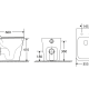 Pack Inodoro + cisterna empotrada + pulsador Bruntec Square Croquis 8