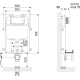 Pack Inodoro + cisterna empotrada + pulsador Bruntec Square Croquis 7