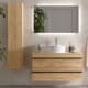 Conjunto mueble de baño con lavabo sobre encimera Salgar Born Ambiente 7
