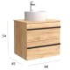 Conjunto mueble de baño con lavabo sobre encimera Salgar Born Detalle 4