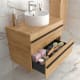 Conjunto mueble de baño con lavabo sobre encimera Salgar Born Detalle 1