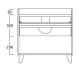 Conjunto mueble de baño fondo reducido 40cm Coycama Siena Croquis 4