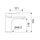 Grifo de lavabo Lluvibath Aura Croquis 3