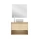 Conjunto mueble de baño con lavabo sobre encimera Amizuva Niwa Top 3d 8