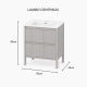Conjunto de mueble de baño Bruntec Alpes 23 Croquis 10