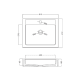 Lavabo encastrado Coycama Zafiro Croquis 1