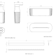 Set modular para ducha con dosificador y guía a pared de Cosmic Alife Croquis 5
