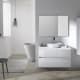 Conjunto mueble de baño con lavabo sobre encimera Sanchís Glass Line Principal 0