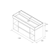 Conjunto mueble de baño Salgar Bequia Croquis 12