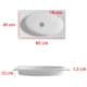 Lavabo suspendido Bruntec California Croquis 1