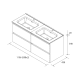 Conjunto mueble de baño Salgar Bequia Croquis 10