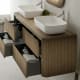 Mueble de baño con encimera de madera maciza Bruntec Baviera Detalle 6