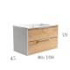 Conjunto mueble de baño Bruntec Duox Croquis 3
