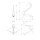 Grifo de lavabo PMR Unisan Sanindusa Alfa Croquis 1