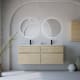 Conjunto de mueble de baño madera maciza palilleria Horizontal Bruntec Alpes 7 Principal 1