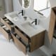 Conjunto de mueble de baño madera maciza palilleria Horizontal Bruntec Alpes 7 Detalle 2