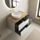Mueble de baño con encimera de microtec negra Bruntec Coban Detalle 3