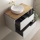 Mueble de baño con encimera de microtec negra Bruntec Coban Detalle 3