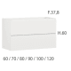 Mueble de baño color madera fondo reducido 37.8 cm Bruntec Vilma Croquis 11