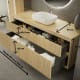 Mueble de baño con encimera de madera maciza Bruntec Alpes Croquis 5