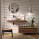 Conjunto mueble de baño con encimera de madera y cajonera Salgar Domus Principal 2