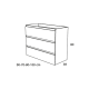 Mueble de baño de fondo reducido 39 cm Avila dos Carmen Croquis 10