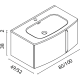 Conjunto mueble de baño Royo Wave Croquis 8