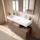 Conjunto mueble de baño con lavabo de cerámica de 12 cm de alto y cajonera Viso Nomad Principal 11