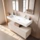 Conjunto mueble de baño con lavabo de cerámica de 12 cm de alto y cajonera Viso Nomad Principal 7