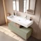 Conjunto mueble de baño con lavabo de cerámica de 12 cm de alto y cajonera Viso Nomad Principal 5