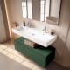 Conjunto mueble de baño con lavabo de cerámica de 12 cm de alto y cajonera Viso Nomad Principal 6