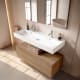 Conjunto mueble de baño con lavabo de cerámica de 12 cm de alto y cajonera Viso Nomad Principal 12