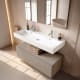 Conjunto mueble de baño con lavabo de cerámica de 12 cm de alto y cajonera Viso Nomad Principal 10